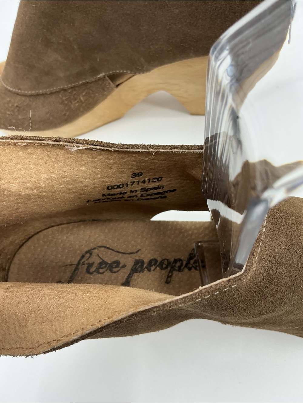 Free People Parker Clog Brown Nubuck Platform Shoe - Picture 10 of 16